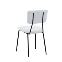 Dining Room Chairs Set of 6, Modern Comfortable Feature Chairs with Faux Plush Upholstered Back and Chrome Legs, Kitchen Side Chairs for Indoor Use: Home, Apartment (6 White Chairs)