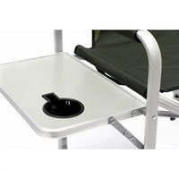 Portable Folding Chair with Side Table and Storage Pocket,Foldable Camping Chair Directors Chair with Heavy Duty Steel Frame,for Beach, Fishing,Trip,Picnic,Lawn