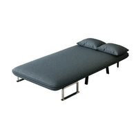 39″ Convertible Chair Bed,Tri-Fold Sofa Bed with 5-Position Adjustable Backrest and Pillow,Leisure Chaise Recliner Chair with Sturdy Steel Frame,Comfortable Sleeper Chair for Home Office