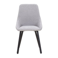 Modern Dining Chairs Set of 2, Upholstered Side Chairs, Adjustable Kitchen Chairs, Accent Chair with Soft Seat Backrest and Metal Legs, for Living Room Kitchen Bedroom Cafe, Gray