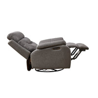 Large Recliner Chair Dual OKIN Motor Rocking Recliner Chair with Infinite Position and USB Charge Port 240 Degree Swivel Rocker Recliner Super Comfortable Single Sofa Reclining Chair for Living Room,