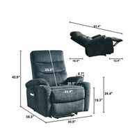 Lift Chair with Heat and Massage,Power Lift Recliner with Usb Ports Cup Holders and 2 Side Pockets,Lift Chairs Recliners for Elderly,Power Lift Chair for Bedroom Living Room,Dark Brown