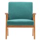 Upholstered Accent Chair, Armrest Accent Chair with Solid Wood Frame, Farmhouse Lounge Chair Reading Chair Lounge Chair for Living Room, Bedroom, Home Office, Weight Capacity 400 LBS, Emerald