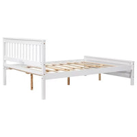 2-Pieces Bedroom Furniture Sets, Full Size Platform Bed Frame with Headboard and Footboard, Nightstand with Storage Drawer, Wooden Bedroom Sets for Kids Teens Adults, White