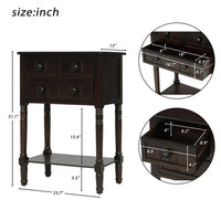Narrow Console Table, Slim Sofa Table with Three Storage Drawers and Bottom Shelf for Entryway, Front Hall, Hallway, Sofa, Couch, Living Room, Coffee Bar, Kitchen, Easy Assembly (Espresso)