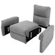 Electric Power Recliner Chair, Reclining Chair with Adjustable Backrest and Footrest, Small Recliners Home Theater Seating with USB Ports, Ergonomic Lounge Chair for Small Spaces, Gray
