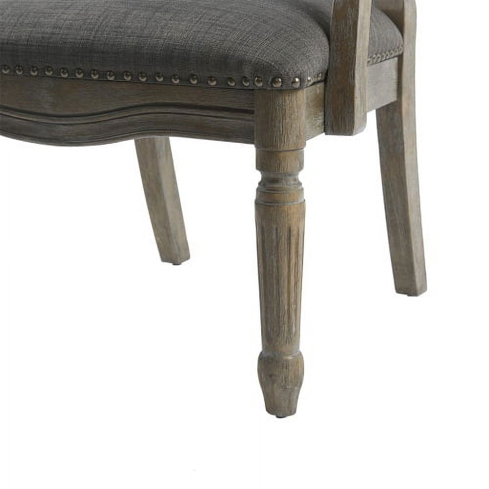 Brentwood Accent Chairs-Birch Hardwood, INCLAKE Hand Carved Scroll Design Living Armchair Modern Classic Style Family Room Sofa Furniture Bedroom Lounge, Medium, Dark Gray
