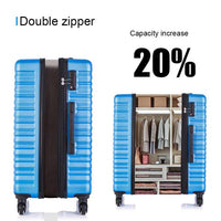 Luggage Sets 4 Piece Hardside Expandable Luggage Set Clearance Suitcase Sets with Wheels Lock 18"/20''/24''/28''(Blue)
