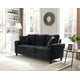 Modern Velvet Upholstered Couch with 2 Pillow, 78 Inch Width Sofa Couch for Living Room Furniture, 3 Seater Accent Sofa with Solid Wood Legs for Small Space, Bedroom, Apartment, Studio, Black