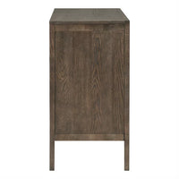 Storage Cabinet, Sideboard Wooden Cabinet with 2 Metal handles and 2 Doors, Large Storage Space Cabinet with A Adjustable Shelf, Suitable for Hallway,Entryway, Living Room, Bedroom, Espresso