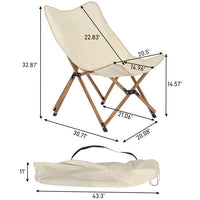 Folding Camping Chair Outdoor Chair Portable Stool with Durable 600D Polyester Fabric, Fishing Chair Picnic Chair BBQ Chair Hiking Chair Lawn Chair, Khaki