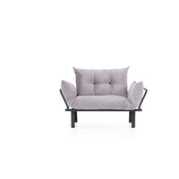 Futon Sofa Bed, Lounge Memory Foam Sleeper Couch for Living Room, Convertible Modern Chenille Sofa for Compact Living Spaces, 49" W (Gray)