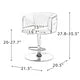 Velvet Swivel Bar Stools with Armrest and Footrest, Adjustable Height Bar Chair with Button Tufted Back and Metal Base for Club Counter and Home Kitchen, Grey