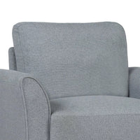 Accent Chair, Modern Linen Upholstered Armchair Club Chair with Double Thickened Cushions Pad and Sturdy Legs, Mid-Century Single Sofa Chair for Living Room, Bedroom, Dark Gray