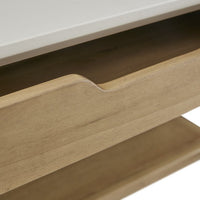 48inch Computer Desk, Wood Writing Desk with 1 Drawer and Shelf, Home Office Desk with Spacious Desktop, Natural