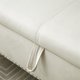 JINS&VICO 63'' Velvet Storage Ottoman Bench, Upholstered Tufted Sofa Stool with Rolled Armrest and Nailhead Trim, Rectangular Chaise Lounge with 1 Pillow for Living Room Bedroom, Beige