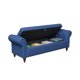63" Tufted Bed Bench with Storage,Upholstered Storage Ottoman with Rolled Arm and Solid Wood Legs,End of Bed Bench for Living Room,Bedroom, Entryway