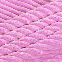 Pack of 2 Soft Corduroy Velvet Pillow Covers, 18x18 Inch Striped Square Boho Pillowcase, Pink