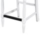 5-Piece Wood Counter Height Kitchen Furniture Set with 4 Upholstered Chairs,Mid-Century Farmhouse Dining Table Set,Dining Table with 2 Storage Drawers and Turned Legs (White)