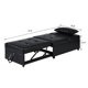 Black Sofa Bed Chair Bed, Convertible Couch Chair 4 in 1 Multi-Function Modern Folding Ottoman Leather Sleeper Bed with Adjustable Backrest and Pull Out Bed for Living Room Apartment Office