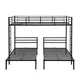 Metal Triple Bunk Beds,3 in 1 Beds,Full Over Two Twin Bunk Beds with Built-in Shelf & 2 Ladders & Full Length Safety Rail for Kids, Teens, Adults