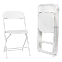 5 Pack Plastic Folding Chair, Portable Patio Chairs, Stackable Commercial Seat with Steel Frame, 260lbs Weight Capacity, Fold up Event Chairs, for Office Wedding Party Picnic Kitchen