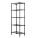 5 Tier Adjustable Storage Shelf Metal Storage Rack Wire Shelving Unit Storage Shelves Metal 660Lbs Capacity 21.25" L x 11.42" W x 59.06" H for Pantry Closet Kitchen Laundry Black