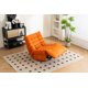 360 Swivel Glider Power Recliner Chair with Adjustable Footrest,Leisure Rocking Chair with USB Port Charger and Adjustable Backrest for Living Room Bedroom Office,Orange