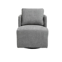 Boucle Swivel Accent Chair, 360° Swivel Square Barrel Chair with Metal Base, Comfy Armless Couch Chair for Living Room, Bedroom, Lounge, Weight Capacity 300Lbs, Grey