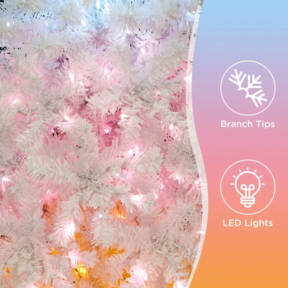 6ft Pre-lit Artificial Christmas Tree with 3 Colors LED Lights, Snow Flocked Full Prelighted Xmas Tree with 300 LED Lights and 600 Bendable Branches, Decorated Christmas Tree Holiday Home Decoration