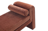 Triple Tree Chenille Accent Bench in Terracotta