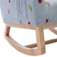 Rocking Chair for Nursery, Modern Upholstered Rocker Chair with High Back and Side Storage Pocket, Comfy Leisure Accent Armchair for Bedroom, Living Room and Balcony, Blue