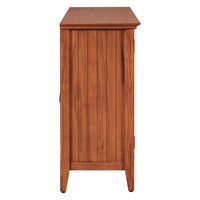 62.2" Rustic Accent Cabinet, Modern Console Table Sideboard, Vintage Wood Storage Cabinet, Narrow Sideboard With 3 Doors and Adjustable Shelves, for Living Room Dining Room, Brown