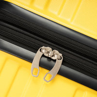 24” Hardshell Luggage, Modern Lightweight Suitcase with 360 Degree Spinner Wheels, TSA Lock, Side Bumper Feet, Expandable ABS Single Luggage for Travel and Storage, Yellow