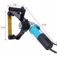 110V 1300W Pipe Tube Polisher Stainless Round Sander, Stainless Steel Tube Belt Sander Polisher, Pipe Sander, Belt Grinder, with Alumina Oxide Sanding Grinding and Polishing, Blue