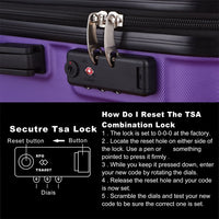 Luggage Sets with Expandable ABS Hardshell, 3pcs Clearance Luggage Hardside, Lightweight Durable, Suitcase Sets, Spinner Wheels Suitcase with TSA Lock 20in/24in/28in, Purple