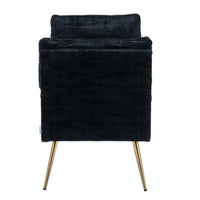 Velvet End Bed Ottoman Bench, Upholstered Bedroom Stool Storage Bench Accent Wood Shoe Bench with Fabric Padded Seat, 52.17'' Tufted Ottoman Bench Seat Sofa Bench Foot of Bed for Living Room, Black