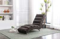 Electric Massage Chaise Lounge, Linen Indoor Lounger with Remote Control and Side Pocket, Ergonomic Indoor Royal Chair for Office, Living Room, Bedrooom, Dark Gray