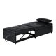Black Sofa Bed Chair Bed, Convertible Couch Chair 4 in 1 Multi-Function Modern Folding Ottoman Leather Sleeper Bed with Adjustable Backrest and Pull Out Bed for Living Room Apartment Office