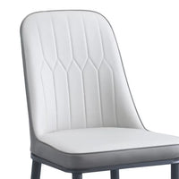 Dining Chair Set of 4, Modern PU Leather Kitchen Chairs with Iron Metal Gold Plated Legs, 4PCS Dining Chairs with High Back, Side Chair Diner Chair for Dining Room Bar Counter Living Room, White