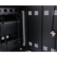 Mobile Charging Cart Docking 30 Device,Laptop Storage Rack with Combination Lock,Mobile Charging Cabinet with Wheels for Tablets and Laptops