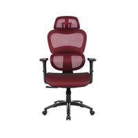 Ergonomic Mesh Office Chair, Height Adjustable Gaming Chair with Lumbar Support, 3D Armrest and Adjustable Headrest,Swivel Computer Chair with Tilt Function, Desk Chair for Home Office,Red