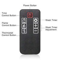 36 Inch 1400W Electric Fireplace with Remote, Adjustable Brightness and Heat, LED Flames Heater with Timer & Temperature Control for Living Room, Bedroom, Office, Black