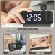 Projection Alarm Clock, Digital Alarm Clock with 180°Rotatable Projector and Clear LED Large Display, USB Charger, 12/24H Time Date Temp Display, Adjustable Brightness Digital Clock for Bedroom, Black