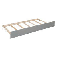 Full Size Wood Canopy Bed, Platform Bed With 2 Storage Drawers, Trundle Bed, Canopy Support Slats, Bed Frame, No Box Spring Needed, Gray