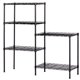 5 Tier Adjustable Storage Shelf Metal Storage Rack Wire Shelving Unit Storage Shelves Metal 660Lbs Capacity 21.25" L x 11.42" W x 59.06" H for Pantry Closet Kitchen Laundry Black