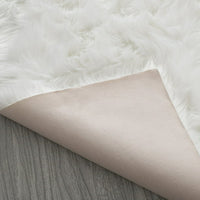 5x7 Feet Ultra Soft Faux Fur Sheepskin Area Rug, 3.5-inch Thick Modern Indoor Fluffy Shaggy Rug for Bedroom, Livingroom and Dorm Decorative, High Pile Non-Slip Carpet, White
