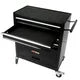 Multifunctional Rolling Tool Cart, Tool Cart with 4 Drawers, Storage Space on Bottom, Lockable Wheels, Mobile Workshop Tool Trolley for Mechanic, Warehouse, Garage, Workshop (Black)