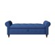 63" Tufted Bed Bench with Storage,Upholstered Storage Ottoman with Rolled Arm and Solid Wood Legs,End of Bed Bench for Living Room,Bedroom, Entryway