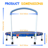 Triple Tree 36" Toddler Trampoline for Kids 1 Year Plus with Handle, Baby Gifts for Boys and Girls, Indoor and Outdoor